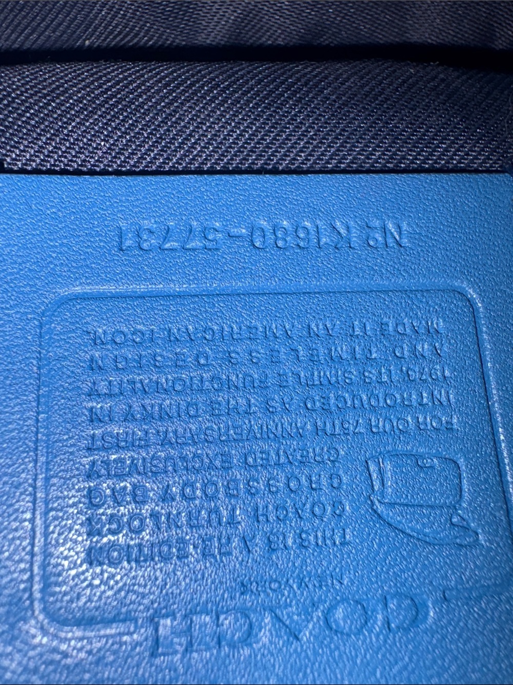 GUC coach small Patricia saddle bag in blue - Picture 2 of 5